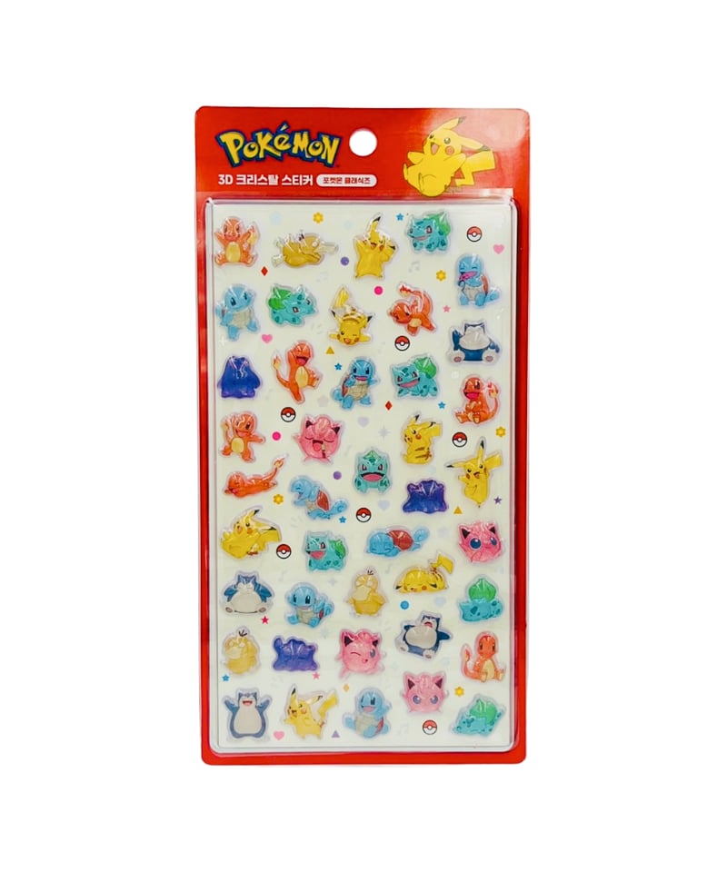 韓国限定】3Dクリスタルステッカー ポケモン 4種類 | KOREA STICKER STORE