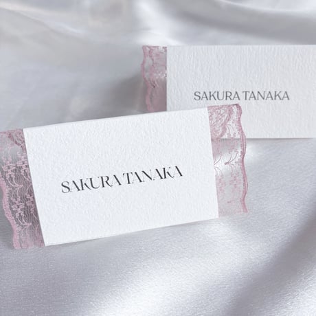 lace Folded place card