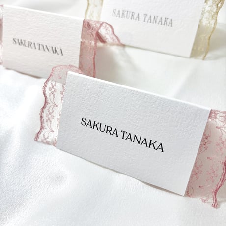 lace Folded place card