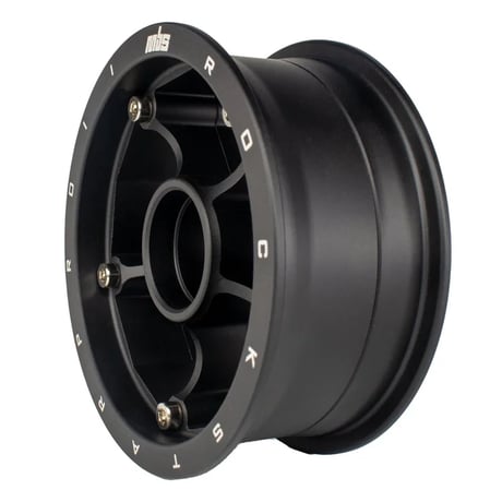 受注販売 MBS Rockstar Pro II Alum Hub - Black - Fits 6(1), 7, and 8" Tires SET(4)