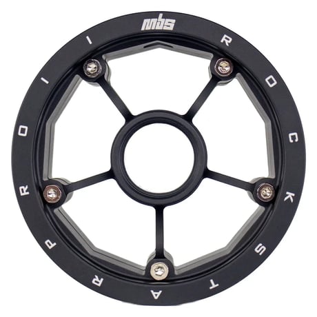 受注販売 MBS Rockstar Pro II Alum Hub - Black - Fits 6(1), 7, and 8" Tires SET(4)