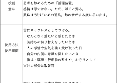 鈴と数珠のネックレス　　　(チャーム取替可)