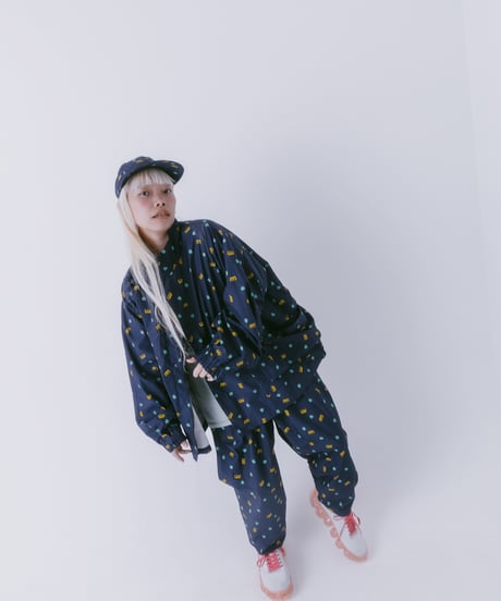 M&SB PATTERNED TEPERED PANTS