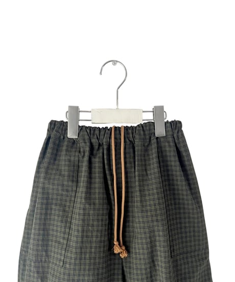 GRN PLAID BACK POCKET PANTS