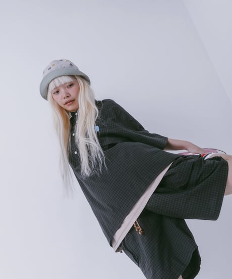GRN PLAID PULLOVER SHIRT