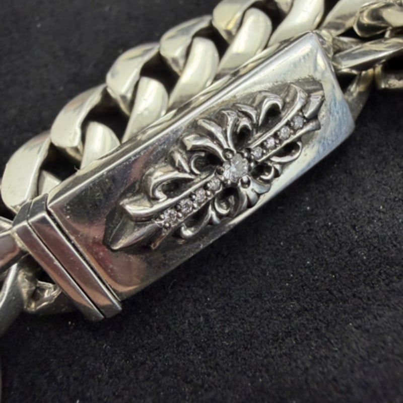 Chrome Hearts フローラルクロス ベイビーIDブレスレット ダイヤ