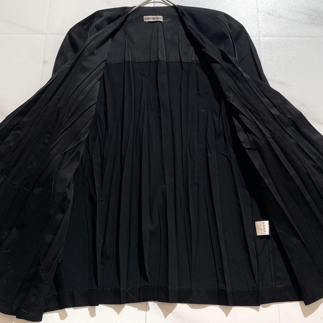 ジャケット・アウター ISSEY MIYAKE collarless jacket 92AW BLK ISSEY MIYAKE collarless jacket 92AW BLK | P.C/H