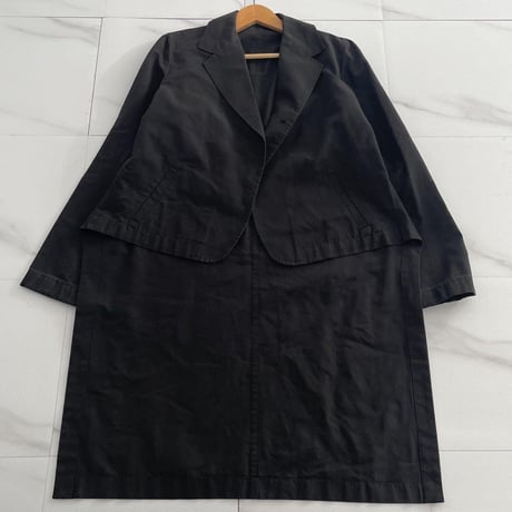 Y's jacket long cotton Black 3 ladies