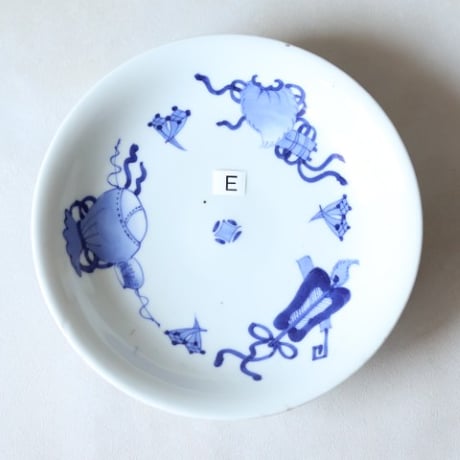 伊万里焼 鍋島風絵付 宝尽文 中皿 大正期 アンティーク A~F　o-6