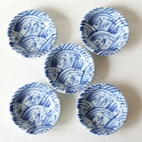 源右衛門窯｜四海波文 染付 小皿 ｜力強い筆致の逸品　０-66