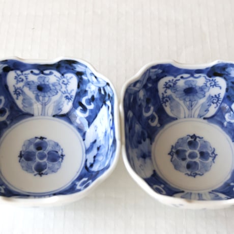 伊万里焼 染付 山水 小鉢 手描き 和食器 o-41