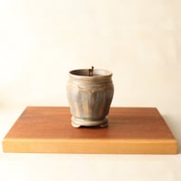 新品｜水盂・建水（陶器）瑞鹿銅蓋  r-107