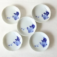 伊万里焼 染付 花文 小皿 明治期 取り皿　o-67