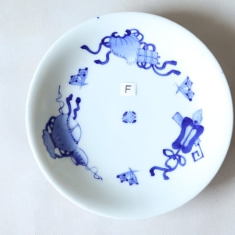 伊万里焼 鍋島風絵付 宝尽文 中皿 大正期 アンティーク A~F　o-6