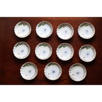 有田焼｜菊文 小皿｜廣山堂特製・繊細な染付の上品な一枚（昭和中期）o-71