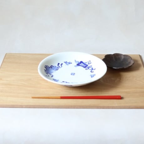 伊万里焼 鍋島風絵付 宝尽文 中皿 大正期 アンティーク A~F　o-6