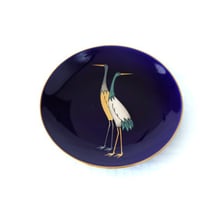 香蘭社 鶴文 銘々皿 色絵 金襴手 昭和　5枚セット h-42