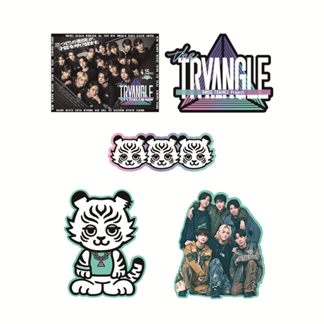 the TRYANGLE ダイカットステッカーセット GREEN Ver