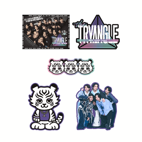 the TRYANGLE ダイカットステッカーセット BLUE Ver