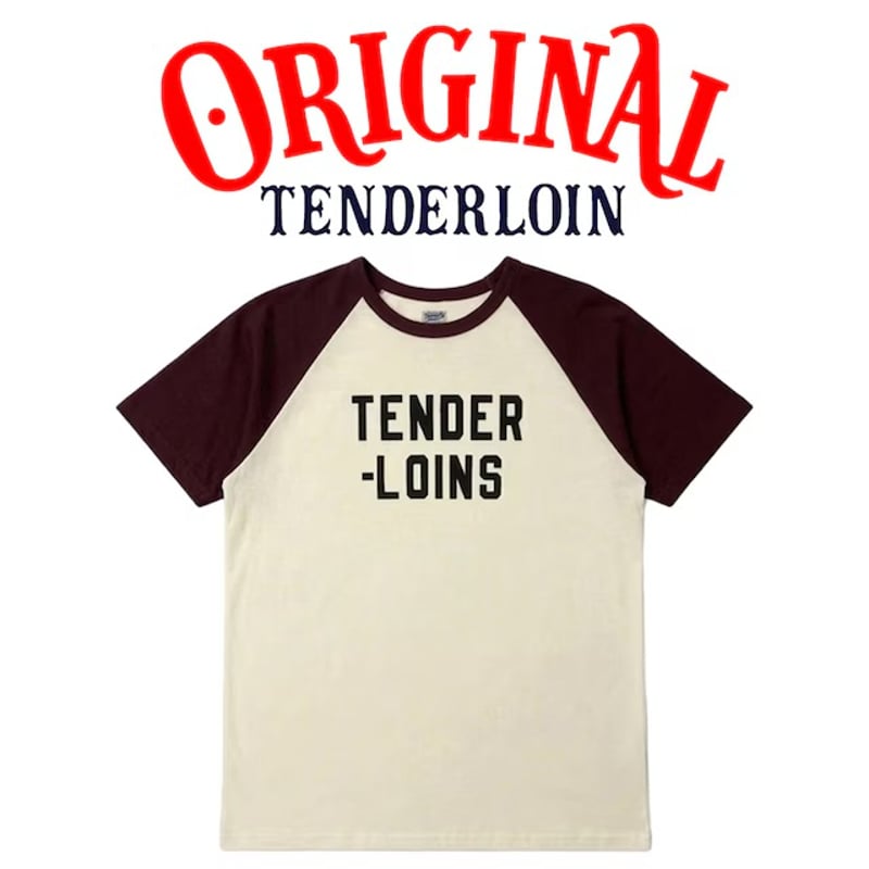 TENDERLOIN RAGLAN SLEEVE T-SHIRTS BURGUNDY | OR