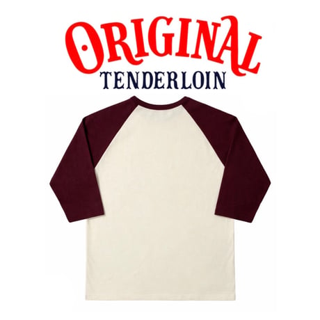 TENDERLOIN LOGO 17 3/4 SLEEVE T-SHIRTS BURGUNDY（テンダーロイン ロゴ 17 3/4 スリーブ Tシャツ バーガンディ）