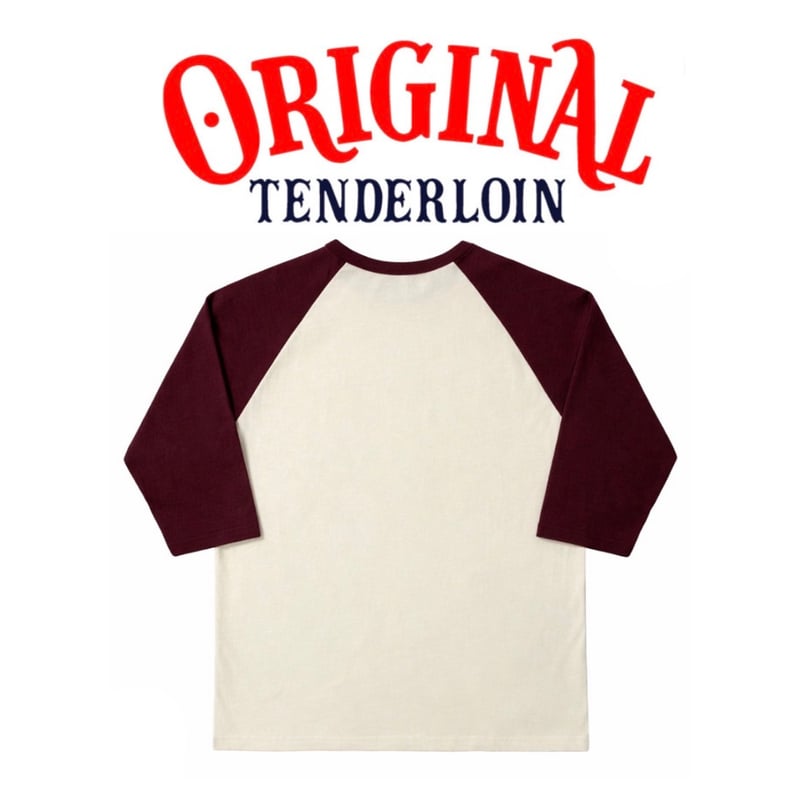 TENDERLOIN LOGO 17 3/4 SLEEVE T-SHIRTS BURGUNDY