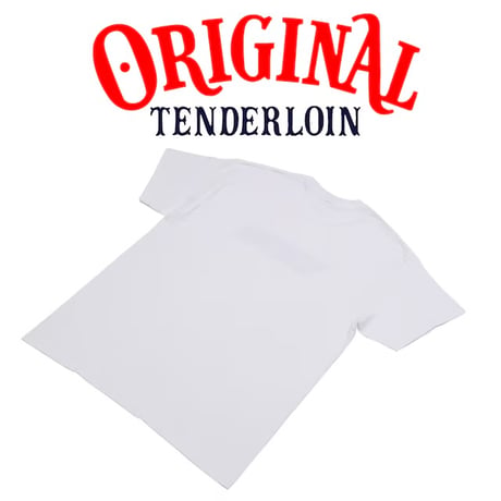 TENDERLOIN Bee LOGO T-SHIRTS 6.0oz PREMIUM COTTON 100% WHITE
