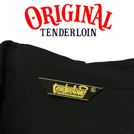 TENDERLOIN BOWLING SHIRTS BLACK GOLD EMBROIDERY