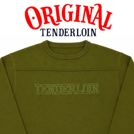 TENDERLOIN SILK KNIT FOOTBALL SHIRTS KAHKI