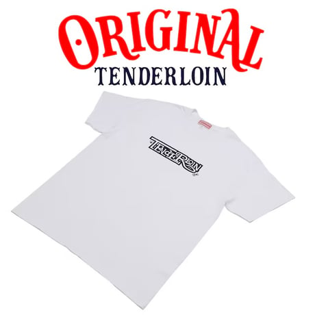 TENDERLOIN Bee LOGO T-SHIRTS 6.0oz PREMIUM COTTON 100% WHITE
