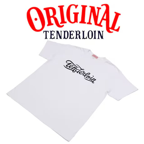 TENDERLOIN Cola LOGO T-SHIRTS 6.0oz PREMIUM COTTON 100% WHITE