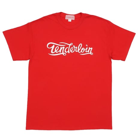 TENDERLOIN Cola LOGO T-SHIRTS 6.0oz PREMIUM COTTON 100% RED