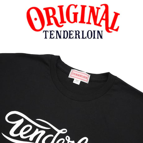 TENDERLOIN Cola LOGO T-SHIRTS 6.0oz PREMIUM COTTON 100% BLACK