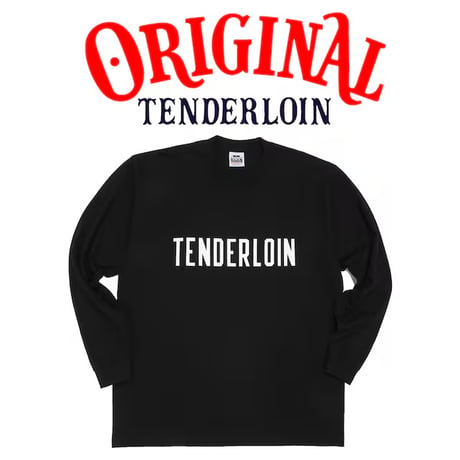 TENDERLOIN UNEMPLOYED HEAVY WEIGHT LONG SLEEVE TEE 6.5oz PREMIUM COTTON 100% BLACK