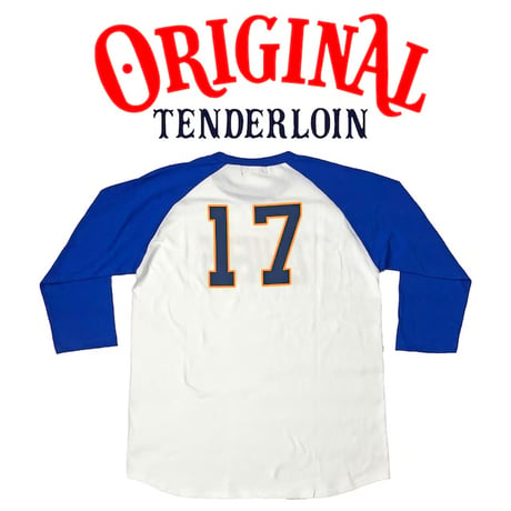 TENDERLOIN CHIEFS 17 3/4 SLEEVE T-SHIRTS 5.6oz PREMIUM COTTON 100% BLUE