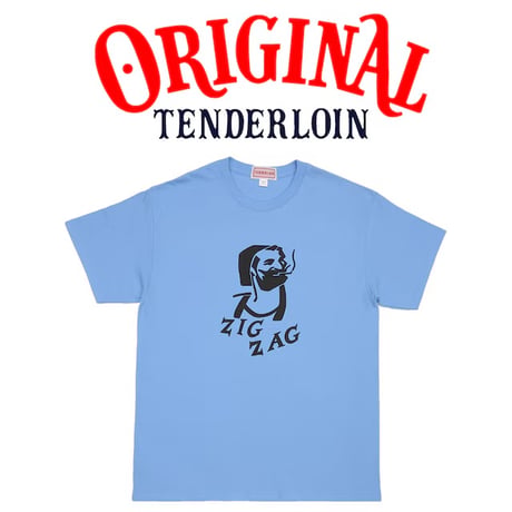 TENDERLOIN ZIGZAG T-SHIRTS 6.0oz PREMIUM COTTON 100% SAX