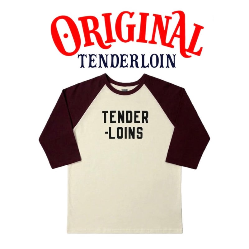 TENDERLOIN LOGO 17 3/4 SLEEVE T-SHIRTS BURGUNDY