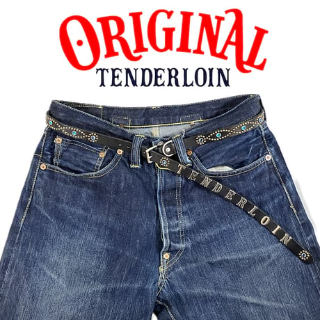 TENDERLOIN Super Narrow STUDS BELT BLACK BLUE STONE