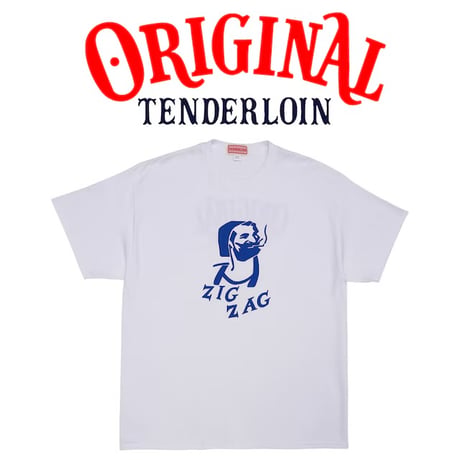 TENDERLOIN ZIGZAG T-SHIRTS 6.0oz PREMIUM COTTON 100% WHITE