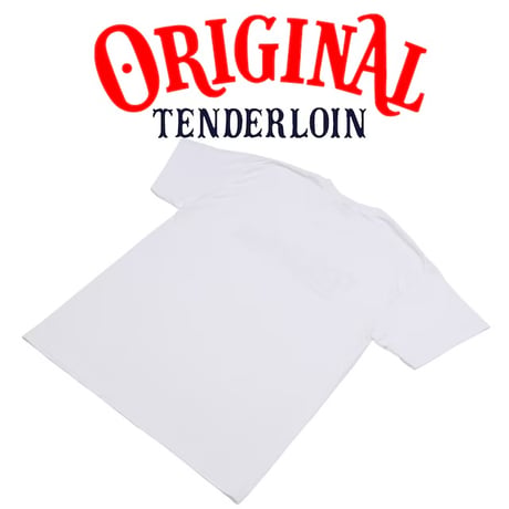 TENDERLOIN Cola LOGO T-SHIRTS 6.0oz PREMIUM COTTON 100% WHITE