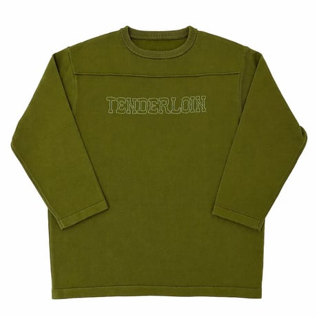 TENDERLOIN SILK KNIT FOOTBALL SHIRTS KAHKI
