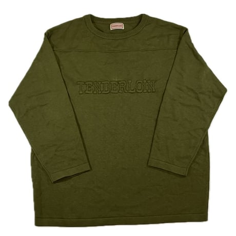 TENDERLOIN SILK KNIT FOOTBALL SHIRTS KAHKI