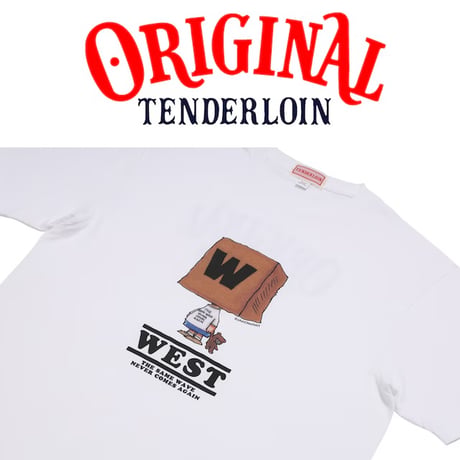 TENDERLOIN WEST COLLABORATION T-SHIRTS 5.6oz PREMIUM COTTON 100% WHITE