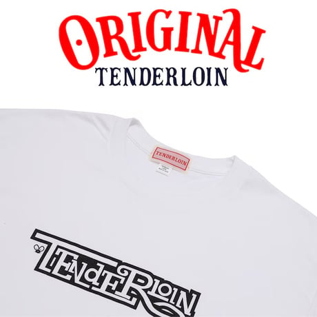 TENDERLOIN Bee LOGO T-SHIRTS 6.0oz PREMIUM COTTON 100% WHITE