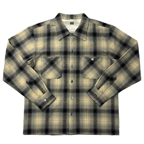 TENDERLOIN OMBRE CHECK SHIRTS BEIGE