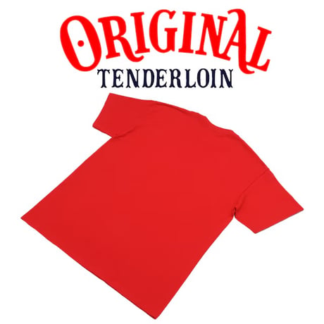 TENDERLOIN Cola LOGO T-SHIRTS 6.0oz PREMIUM COTTON 100% RED