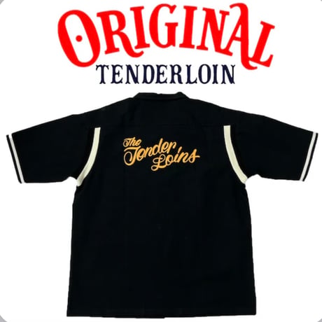 TENDERLOIN BOWLING SHIRTS BLACK GOLD EMBROIDERY