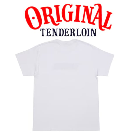 TENDERLOIN Bee LOGO T-SHIRTS 6.0oz PREMIUM COTTON 100% WHITE