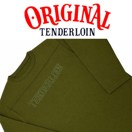 TENDERLOIN SILK KNIT FOOTBALL SHIRTS KAHKI