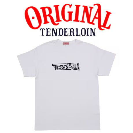 TENDERLOIN Bee LOGO T-SHIRTS 6.0oz PREMIUM COTTON 100% WHITE
